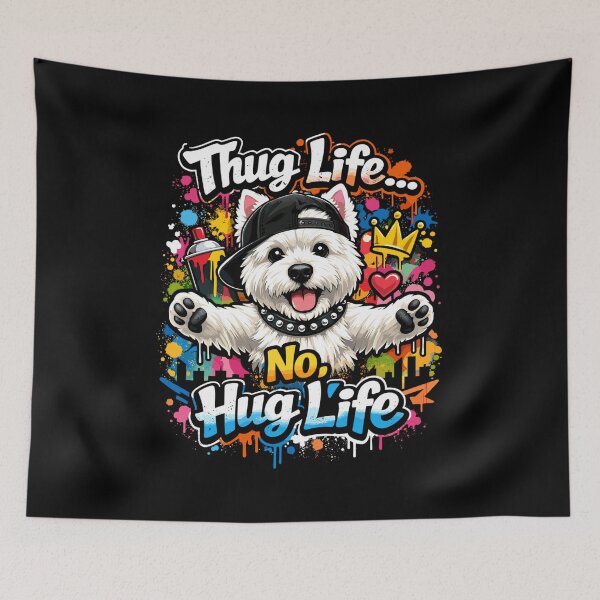 Item preview, Westie Graffiti Design - Hug Life Dog Motif designed and sold by Pineapple-Tree.