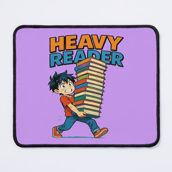 Item preview, Heavy Reader Anime Boy Carrying Books Funny Book Lover Design designed and sold by BookedAndDesign.
