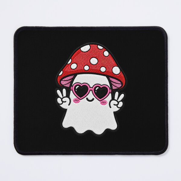Item preview, Cool Ghost Kawaii Embroidery Patch Design Cute Mushroom Boo designed and sold by ColorSplash123.