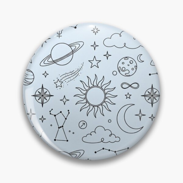 Item preview,  Minimalist Sun Moon Stars Planets Line Art designed and sold by FashioonTrends.