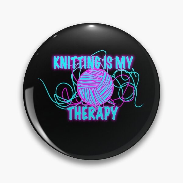 Item preview, Knitting Is My Therapy – Neon Yarn Ball Design, Funny Crochet & Knitting Shirt designed and sold by ArtyWares.