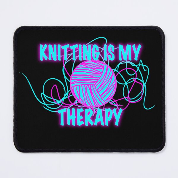Item preview, Knitting Is My Therapy – Neon Yarn Ball Design, Funny Crochet & Knitting Shirt designed and sold by ArtyWares.