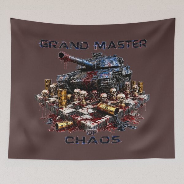 Item preview, Grand Master of Chaos Tank Chess Gothic Horror Military Artwork designed and sold by puzzell.