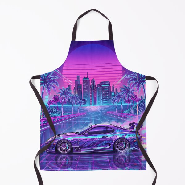 Item preview, Twin Turbo JDM Tuning Icon Neon Sunset Apparel Art designed and sold by RevUpDesign.