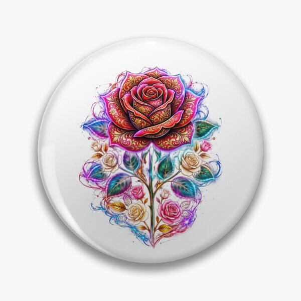 Item preview, Radiant Neon Filigree Rose Blossom designed and sold by P jo.