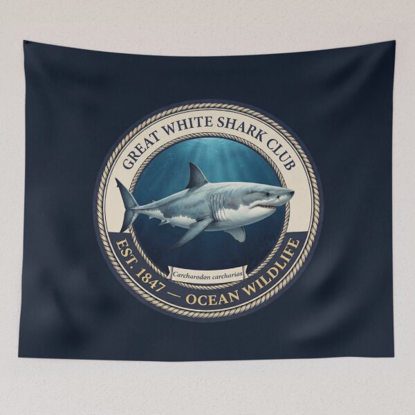Item preview, Great White Shark Club Vintage Badge designed and sold by CalmCapy Co.