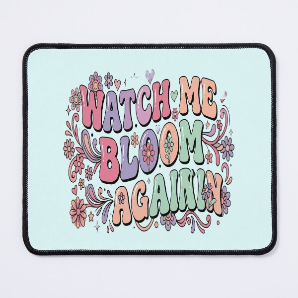 Item preview, Watch Me Bloom Again Inspirational Groovy Typography designed and sold by Soft Strength Studio.