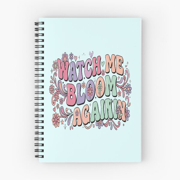 Item preview, Watch Me Bloom Again Inspirational Groovy Typography designed and sold by Soft Strength Studio.