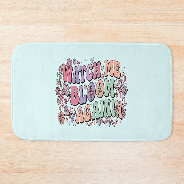 Item preview, Watch Me Bloom Again Inspirational Groovy Typography designed and sold by Soft Strength Studio.