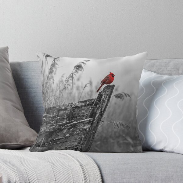 Item preview, Moody Red Cardinal on Rustic Boat Wall Art designed and sold by MarCinu Art.