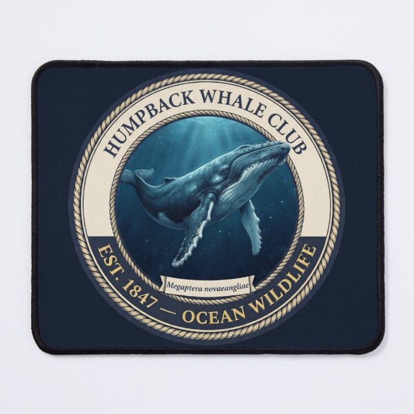 Item preview, Humpback Whale Club Vintage Badge designed and sold by CalmCapy Co.