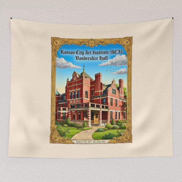 Item preview, Heritage Castle Vanderslice Hall Vintage Architectural Illustration designed and sold by EvergreenPark - Tee Studio.