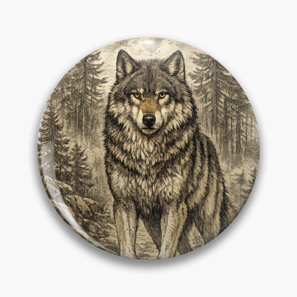 Item preview, Silent Forest Hunter (Gray Wolf) designed and sold by KrungiT Design .
