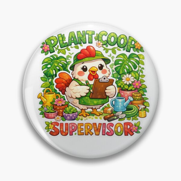 Item preview, Plant Coop Supervisor Cute Gardening Chicken designed and sold by Chill Chicken Studio.