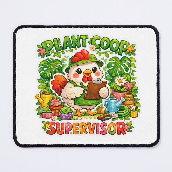 Item preview, Plant Coop Supervisor Cute Gardening Chicken designed and sold by Chill Chicken Studio.