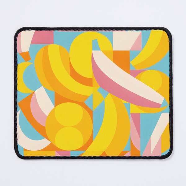 Item preview, Abstract Geometric Banana Art Print | Mid Century Concrete Art Poster | Avant Garde Fruit Pattern Canvas designed and sold by SergioMiklos.