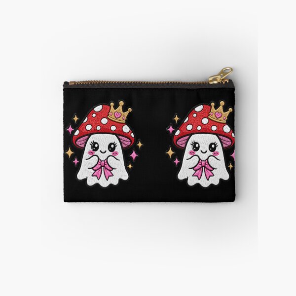 Item preview, Princess Ghost Kawaii Embroidery Patch Design Cute Mushroom Boo designed and sold by ColorSplash123.