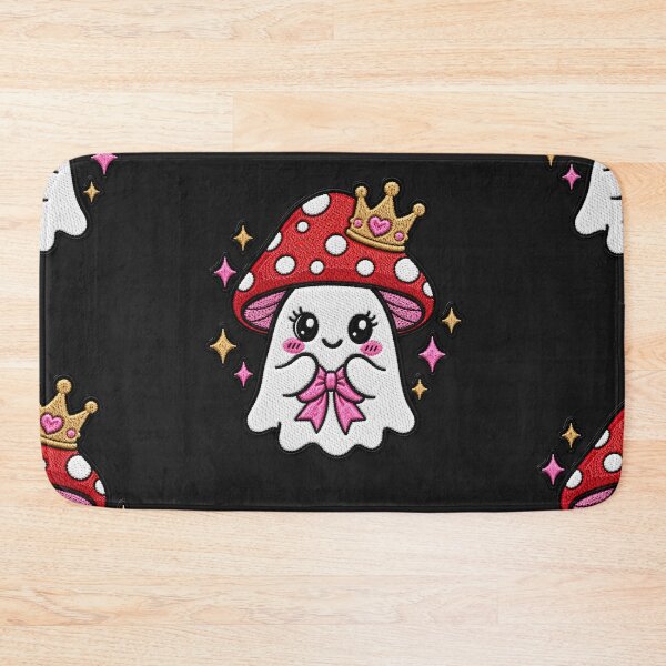 Item preview, Princess Ghost Kawaii Embroidery Patch Design Cute Mushroom Boo designed and sold by ColorSplash123.