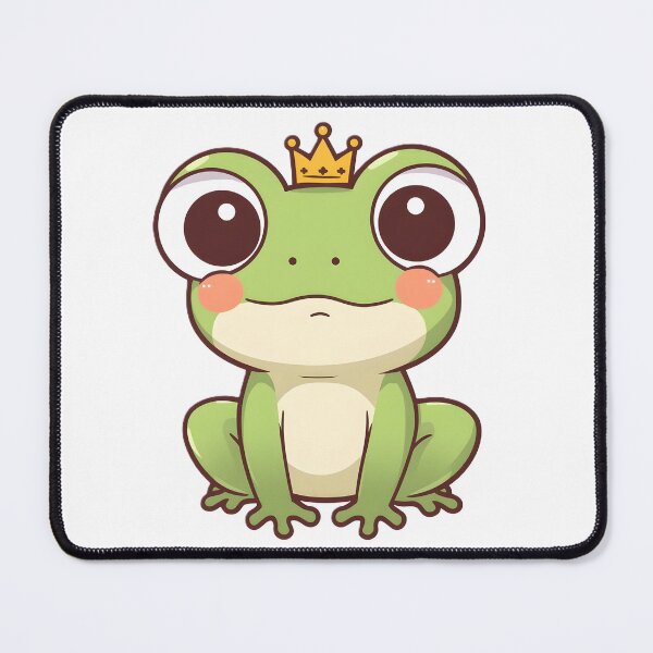 Item preview, Cute Frog Prince Sticker | Kawaii Frog Cartoon with Crown Design designed and sold by dreamz-world.
