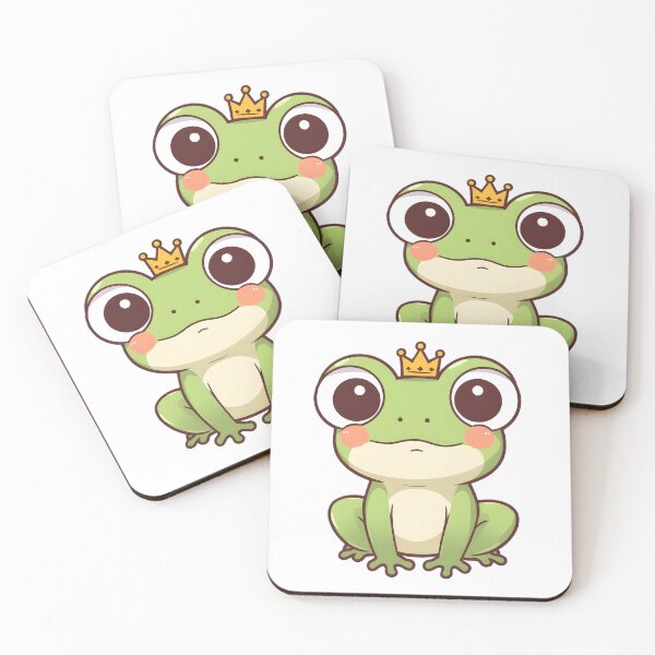 Item preview, Cute Frog Prince Sticker | Kawaii Frog Cartoon with Crown Design designed and sold by dreamz-world.
