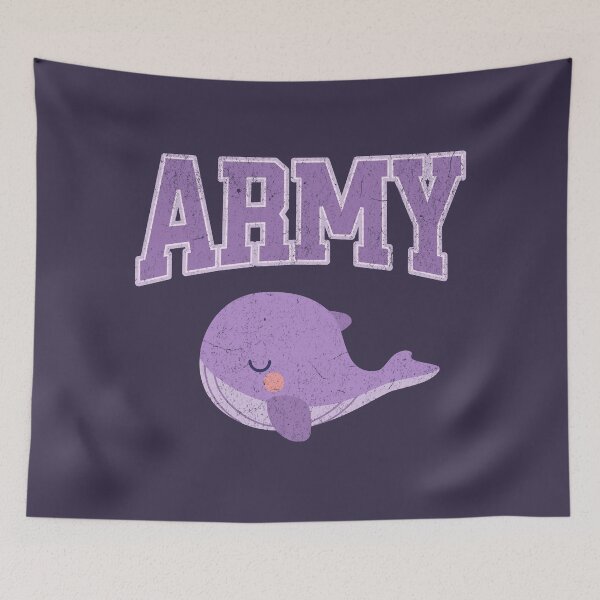Item preview, BTS army whale varsity grunge designed and sold by Morcawork.