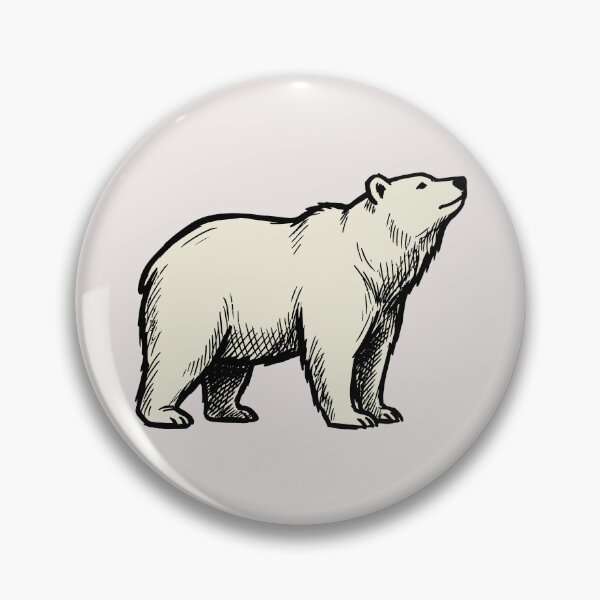 Item preview, Arctic Sentinel Polar Bear Ink Illustration designed and sold by Teefusionx.