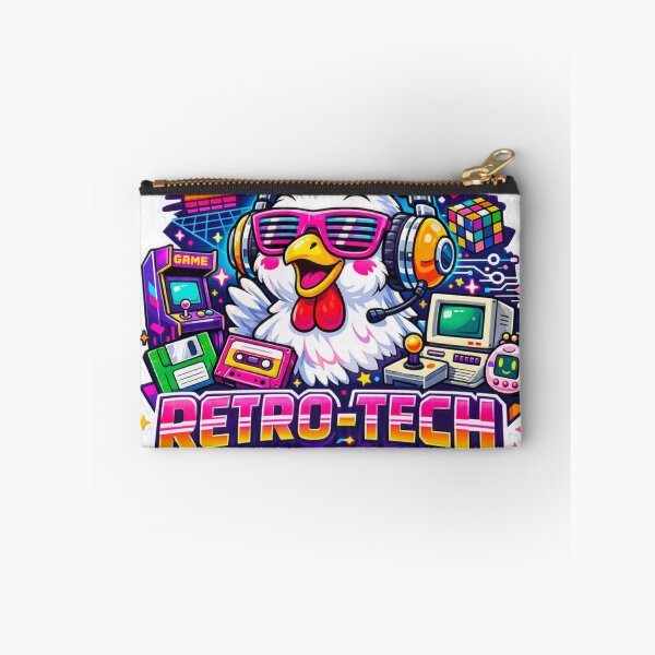 Item preview, Retro Tech Chicken Vintage Gamer Mascot designed and sold by Chill Chicken Studio.