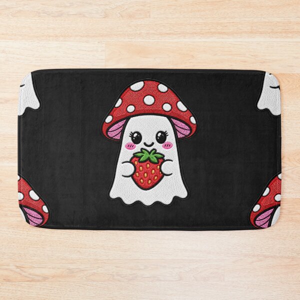 Item preview, Cute Ghost Strawberry Kawaii Embroidery Patch Design Mushroom Boo designed and sold by ColorSplash123.