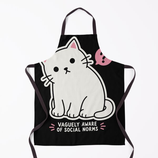 Item preview, Vaguely Aware of Social Norms – Cute Introvert Cat Funny Vector Design designed and sold by Huddy-clothes.