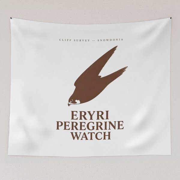Item preview,  Eryri Peregrine Watch –-Vintage Peregrine Falcon Wildlife Graphic designed and sold by Barcud Designs.