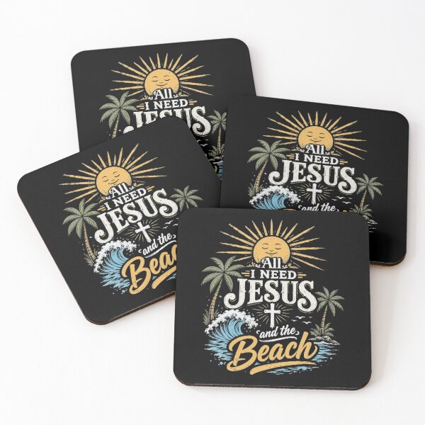 Item preview, All I Need Jesus and The Beach Funny Christian designed and sold by OlakunleOloroz.