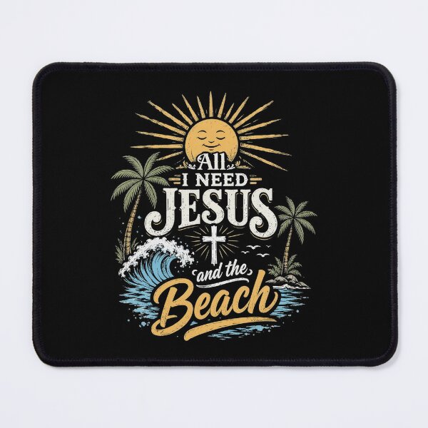 Item preview, All I Need Jesus and The Beach Funny Christian designed and sold by OlakunleOloroz.