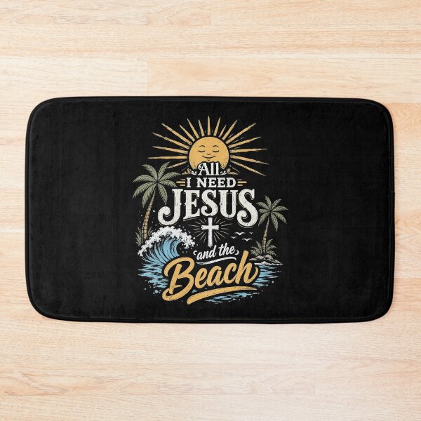 Item preview, All I Need Jesus and The Beach Funny Christian designed and sold by OlakunleOloroz.