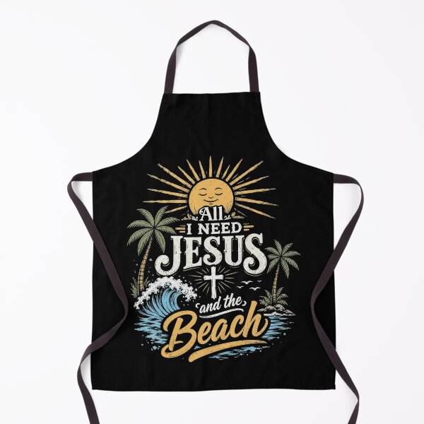 Item preview, All I Need Jesus and The Beach Funny Christian designed and sold by OlakunleOloroz.