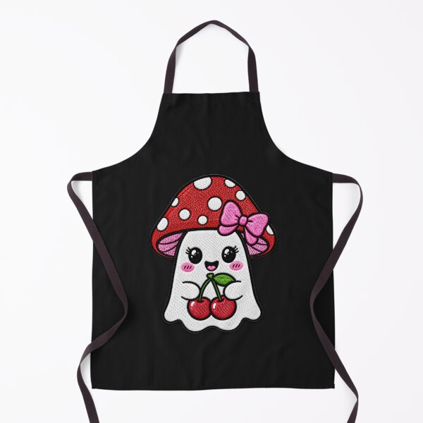 Item preview, Cute Ghost Cherry Kawaii Embroidery Patch Design Mushroom Boo designed and sold by ColorSplash123.