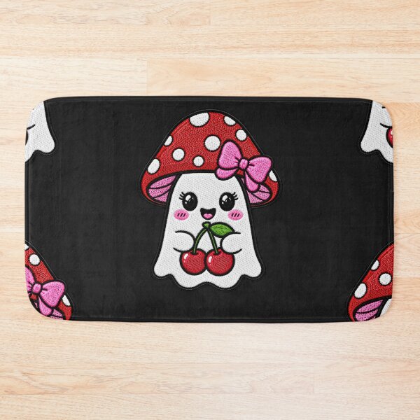Item preview, Cute Ghost Cherry Kawaii Embroidery Patch Design Mushroom Boo designed and sold by ColorSplash123.