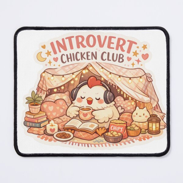 Item preview, Introvert Chicken Club Cozy Cute Introvert Chicken designed and sold by Chill Chicken Studio.