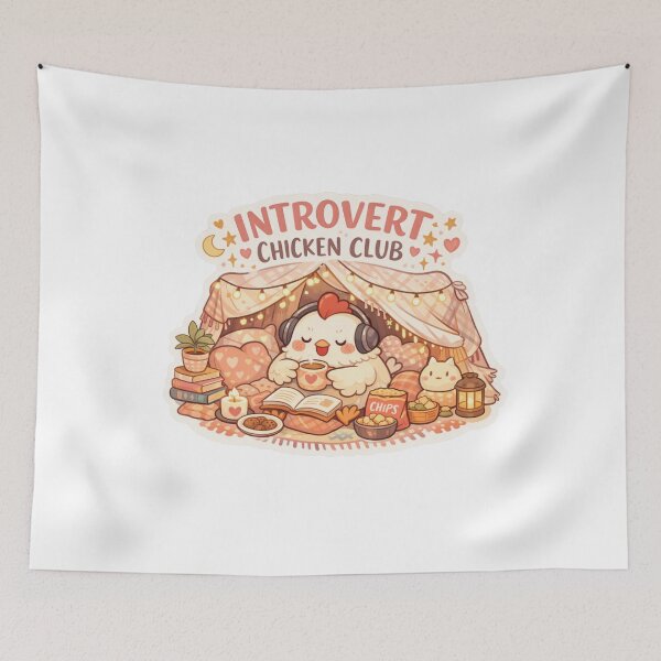 Item preview, Introvert Chicken Club Cozy Cute Introvert Chicken designed and sold by Chill Chicken Studio.