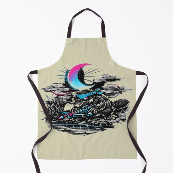 Item preview, Sumi-E Neon Retro Platypus Commando Night Ops designed and sold by KungPowUnicorn.