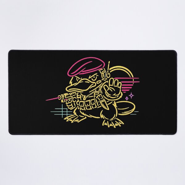 Item preview, Minimalist Synthwave Platypus Commando designed and sold by KungPowUnicorn.