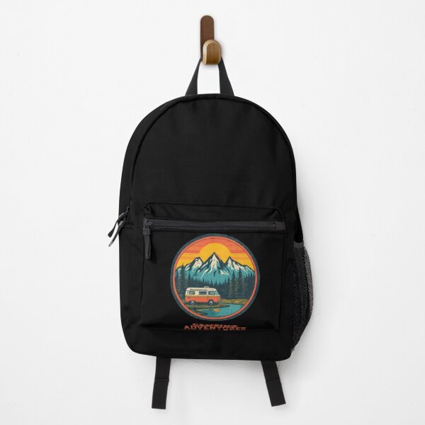 Item preview, Camping Adventures Vintage Van Mountain Retro Design designed and sold by Larams Studio.
