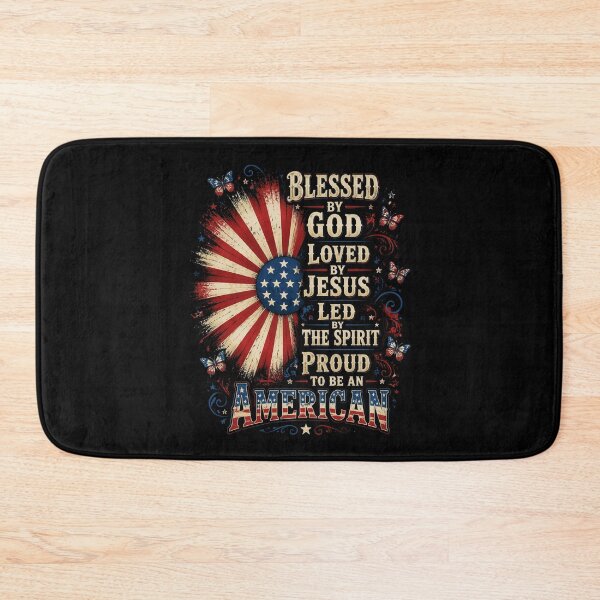Item preview, Blessed by God - Loved by Jesus, Proud American Sunflower designed and sold by OlakunleOloroz.