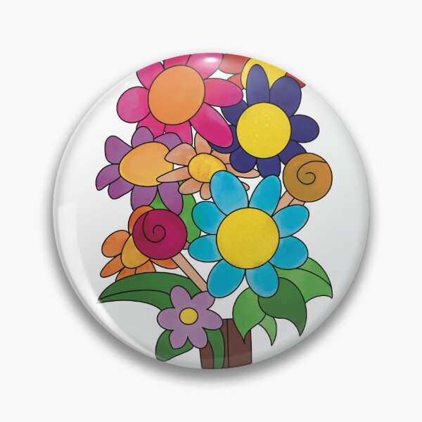 Item preview, Bloom Softly, Shine Boldly | Colorful Floral Vase Painting designed and sold by chuckletuckle.