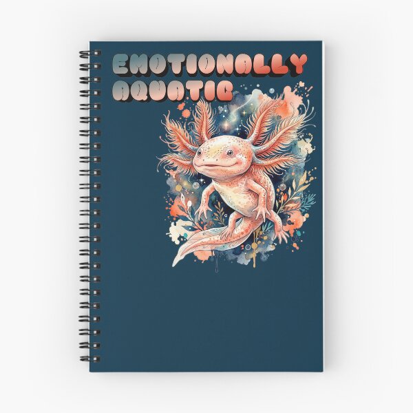 Item preview, Emotionally Aquatic Cute Watercolor Axolotl Design designed and sold by Biedroneczka.