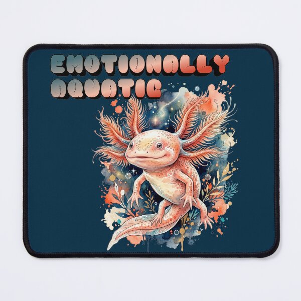 Item preview, Emotionally Aquatic Cute Watercolor Axolotl Design designed and sold by Biedroneczka.