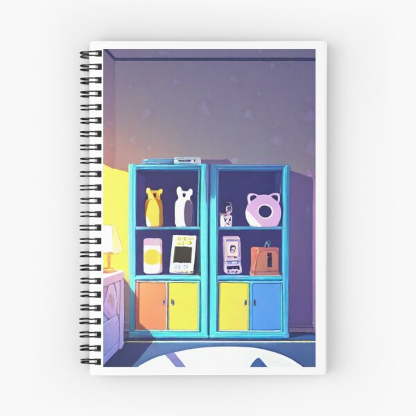 Item preview, Illustration - 1990s Colorful Bedroom, Vibrant Retro-Futuristic Design designed and sold by Reverso-Design.