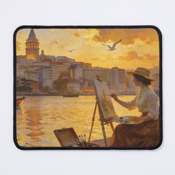 Item preview, Golden Hour Painter at Galata Tower designed and sold by BlareBlare.