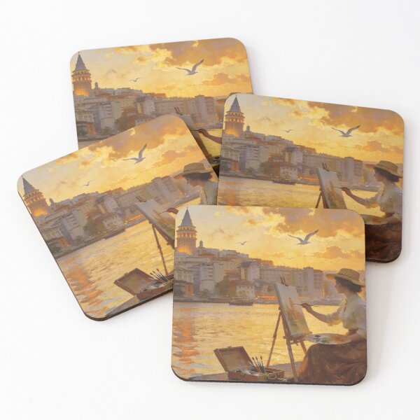 Item preview, Golden Hour Painter at Galata Tower designed and sold by BlareBlare.