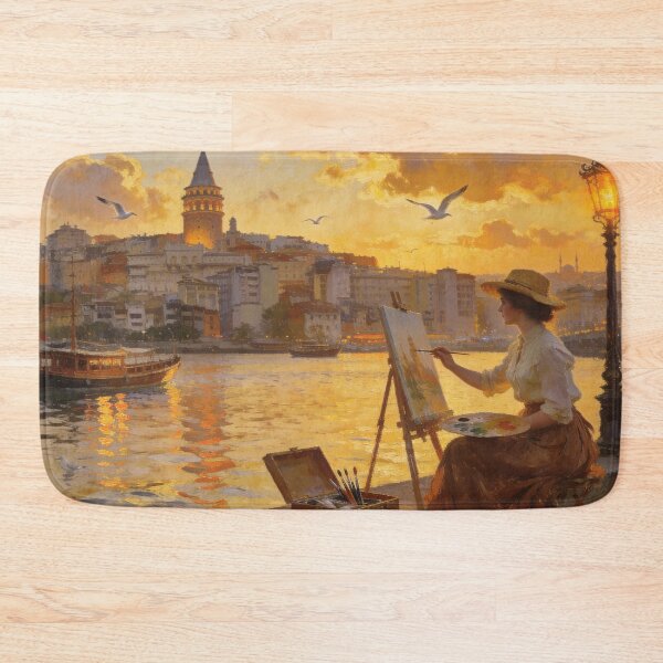 Item preview, Golden Hour Painter at Galata Tower designed and sold by BlareBlare.