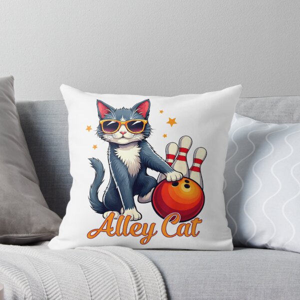 Item preview, Alley a Cat Bowling Player Retro Sunglasses Kitty Sport T-Shirt designed and sold by Cafe18.